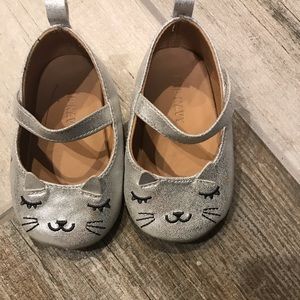 Toddler Silver Kitty Shoes